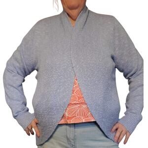 Kenneth Cole Womens Size XL (marked XXL) Open Front Cardigan Periwinkle